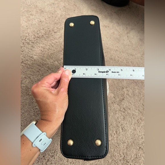 NWT new Anthropologie AOTA darcy faux leather shoulder bag crossbody black purse - Picture 13 of 16